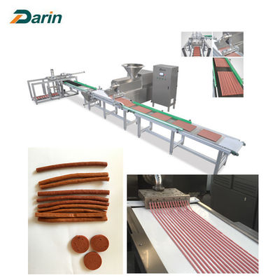 Linia do produkcji karmy dla zwierząt domowych Maszyna do pasków do mięsa dla psów z automatycznym systemem tac