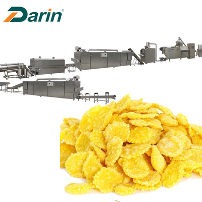 Linia do przetwarzania płatków kukurydzianych 300KG / H Linia do produkcji płatków śniadaniowych