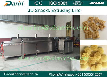 Zafalowane chipsy, chipsy ziemniaczane Snack Extruder Machine, 3D Snack Pellet Machinery