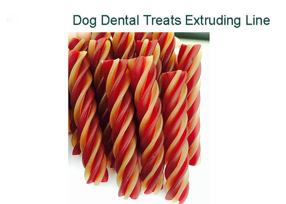 Twin Color Twisted Shape Pet Food Machine Guma do żucia Linia do produkcji przekąsek dla psów
