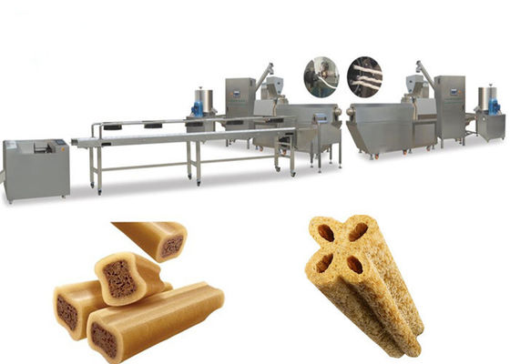 Twin Color Twisted Shape Pet Food Machine Guma do żucia Linia do produkcji przekąsek dla psów