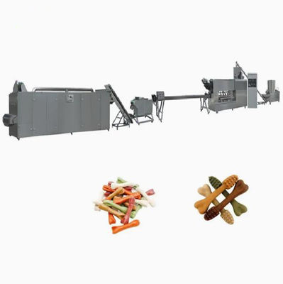 Skręcona karma do żucia dla psów 250 kg / h Maszyna do przysmaków dla zwierząt