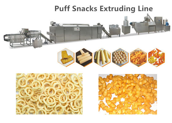 Szybka maszyna do robienia przekąsek o dużej pojemności Puff Snack do produkcji przekąsek spożywczych