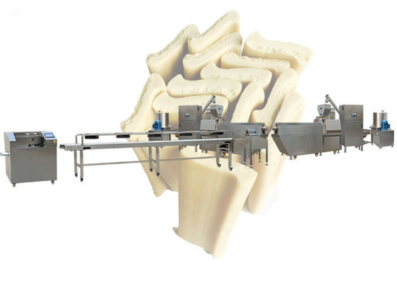 Zęby Clean Pet Treat Extruder Linia produkcyjna Dog Treat Cutter Dental Treat