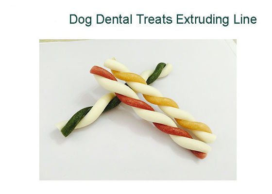 Twin Color Twisted PET Treat Machine Pies Obróbka gumy do żucia Low - Noise