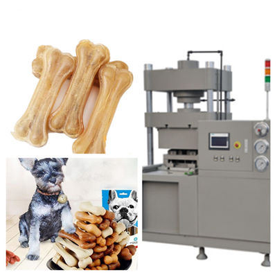 Sterowanie PLC Hydrauliczna linia do produkcji karmy dla zwierząt domowych do prasowania kości Rawhide