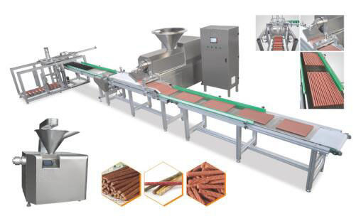 W pełni automatyczny Max 100% Meat Pet Jerky Przekąski Making Machine Cold Extruded
