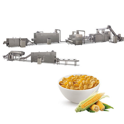 Kellogg Breakfast Płatki kukurydziane Płatki Linia przetwarzania Stailess Steel Siemens Motor PLC