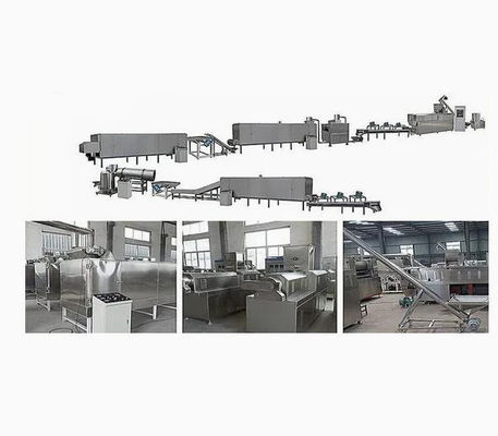 300 - 350kg / h Linia do przetwarzania płatków kukurydzianych, maszyna do wytłaczania przekąsek z ciasta francuskiego
