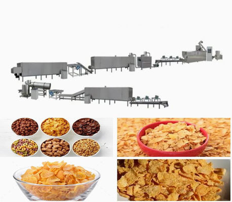 Śniadanie Płatki kukurydziane Płatki Processing Line, maszyna do pieczenia chleba
