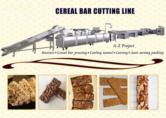 SS 304 Granola Maszyna do cięcia prętów Sterowanie ekranem dotykowym PTFE PLC