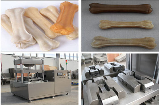 60T Twin Molds Maszyna do produkcji kości dla psa Dental Treats Bone CE Approved
