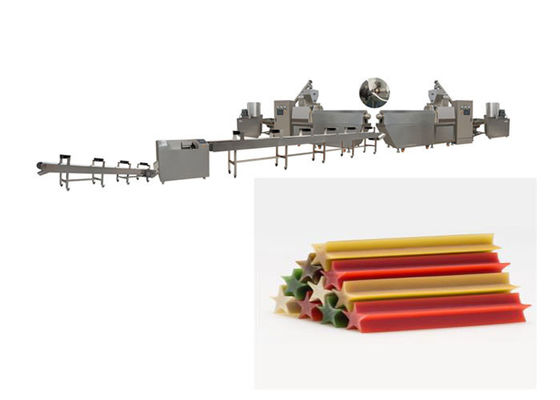 Bi - Color Twist Shaped Dog Food Wytłaczanie Machine Treats Snack Processing Line