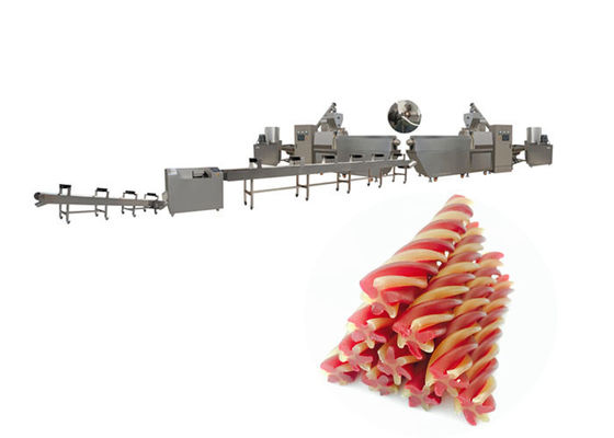 Bekon Podwójny kolor Twisted Sticks Dog Food Extruder Dental Treats Single Screw