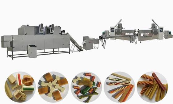 Ciągła i automatyczna wytłaczarka do karmy dla psów, pielęgnacja zębów, maszyna do produkcji zabawek do żucia dla zwierząt