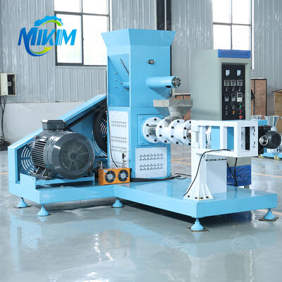 MIKIM Stainless Steel PLC Motor Fish Feed Making Machine floating fish extruder machine Continuous Automatic Floating Pellet Extruder for Farmers