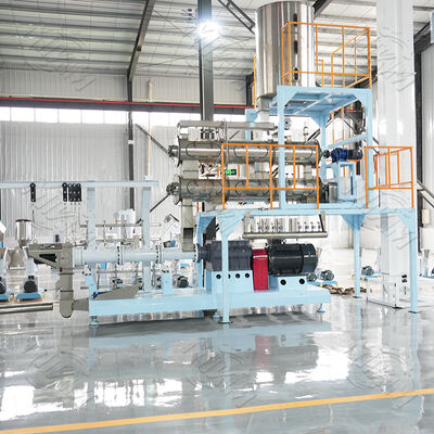 0.5mm to 15mm low price Fish Feed Twin Screw Type Floating Feed Pellet Extruder