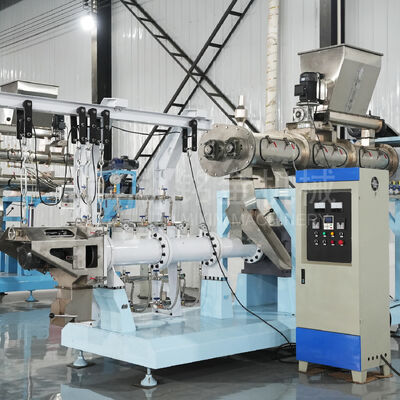Continuous & Automatic Twin-Screw Extruder Machine for Fish Feed and Pet Food with 380V/50Hz and Various Shapes Moulds