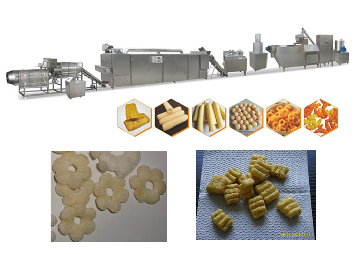 Wytrzymała maszyna do przekąsek typu puff, przekąski do kukurydzy z jedzeniem, które przeszły linię CE