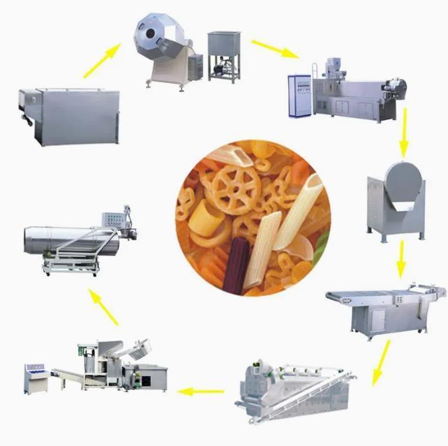 Zafalowane chipsy, chipsy ziemniaczane Snack Extruder Machine, 3D Snack Pellet Machinery