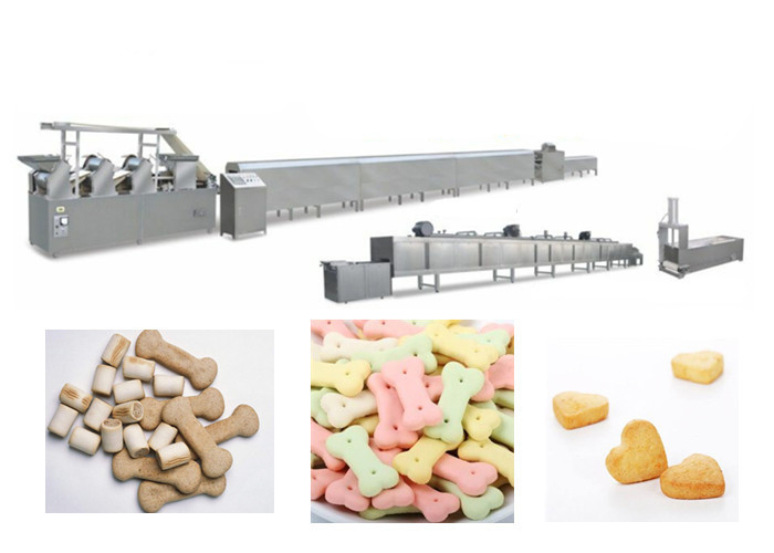 Pełna automatyczna maszyna do produkcji ciastek dla psów, linia do przetwarzania karmy dla zwierząt ze stali nierdzewnej