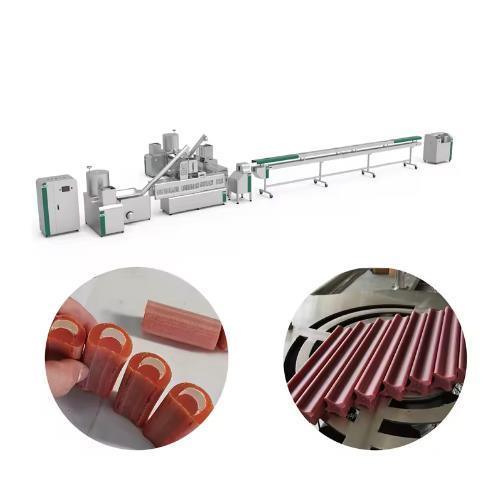 Zatwierdzone znakiem CE kolor munschy guma do żucia, linia do produkcji karmy dla zwierząt domowych