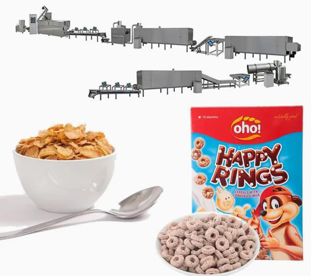 Angielski Corn Flakes Processing Line Maszyna do produkcji płatków kukurydzianych