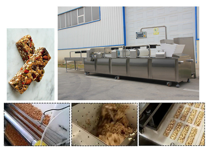 Maszyna do produkcji batoników zbożowych o wysokiej wydajności Muesli Bar Maszyna do cięcia bel Granola Bar