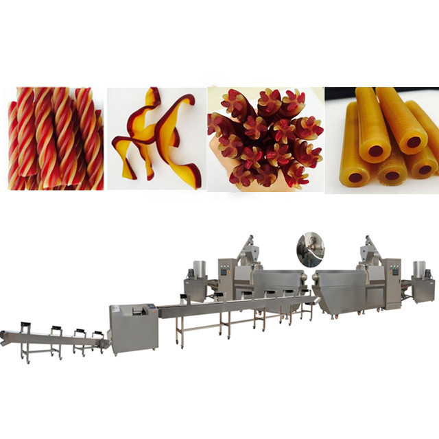 Kolorowe psie przysmaki Making Machinery, Pet Feed Snacks Extruder Machine
