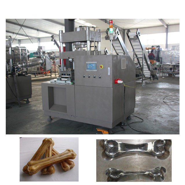 Żucie dla psów Rawhide Bone Pressing Machine z podwójnym stanowiskiem roboczym do przekąsek dla psów