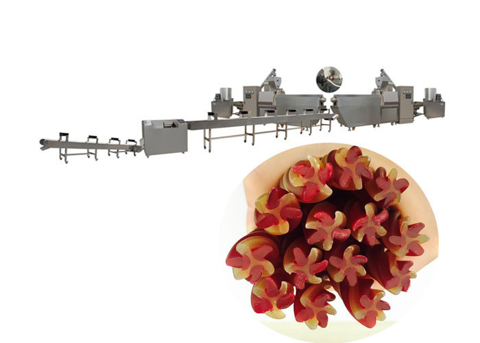 Maszyna do produkcji naturalnych, czterogwiazdkowych, skręconych patyczków dentystycznych dla psów z kurczakiem i boczkiem