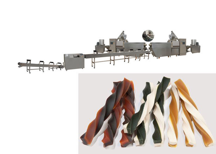 Wołowina naturalna laski Maszyna do produkcji karmy dla psów Produkty stomatologiczne Linia wytłaczarki z pojedynczym ślimakiem