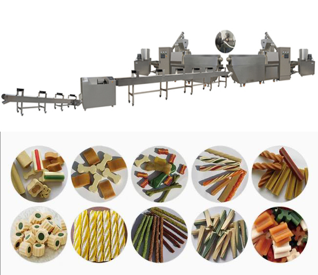 Ss Dental Care Dog Food Extruder Gum do żucia Snack Food Production Line